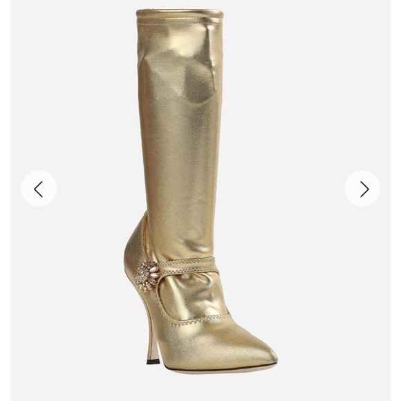 Dolce & Gabbano Gold embellished boots